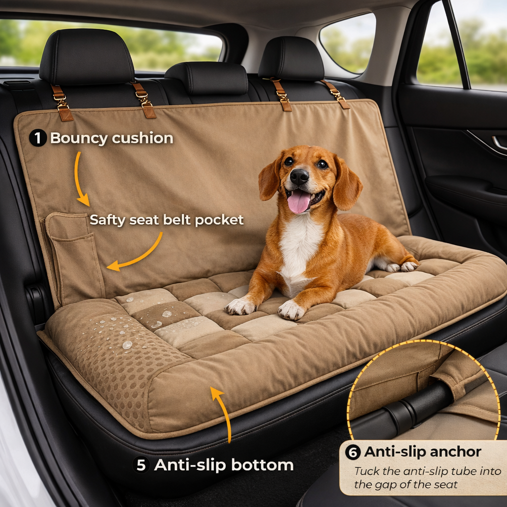 Travel Bolster Safety Car Back Seat Bed