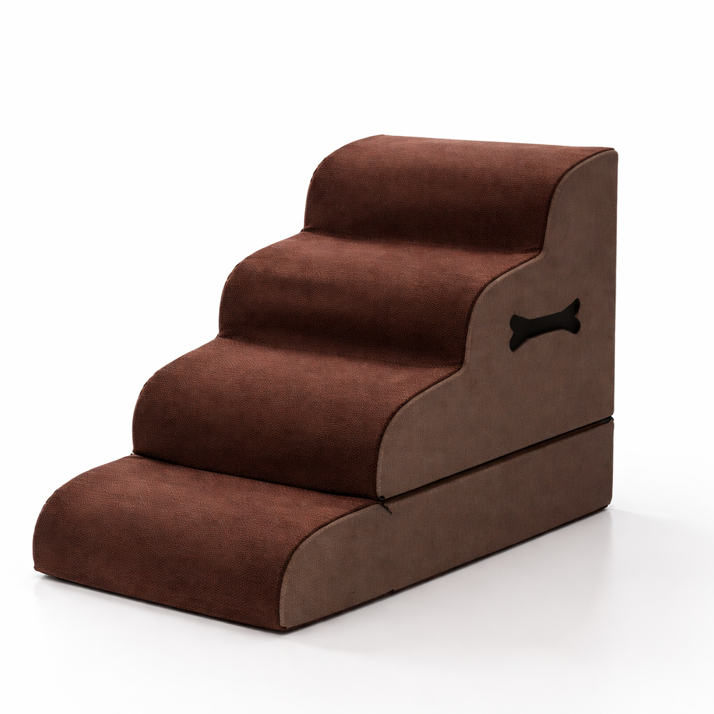 Orthopedic Dog Stairs - Soft Non-Slip Pet Steps with Gentle Ramp