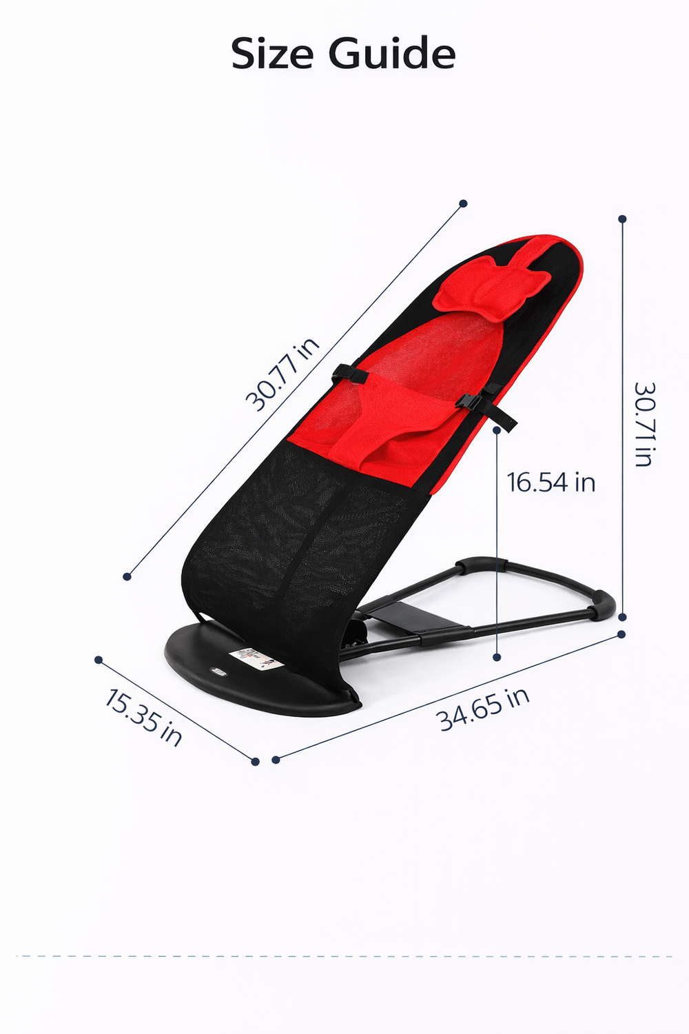Elevated Pet Rocking Bed — Size guide