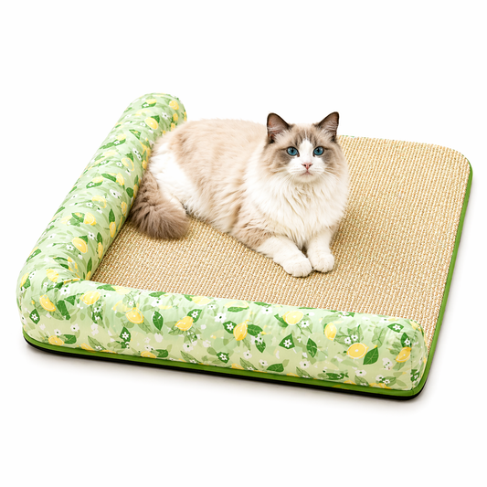 Cooling Pet Bed Mat with Bolster