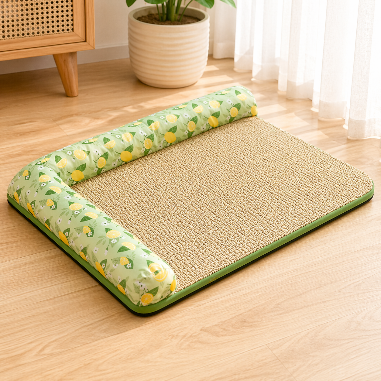 Cooling Pet Bed Mat with Bolster