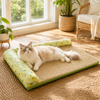 Cooling Pet Bed Mat with Bolster
