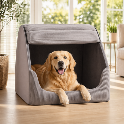 Hooded Dog Bed Cave