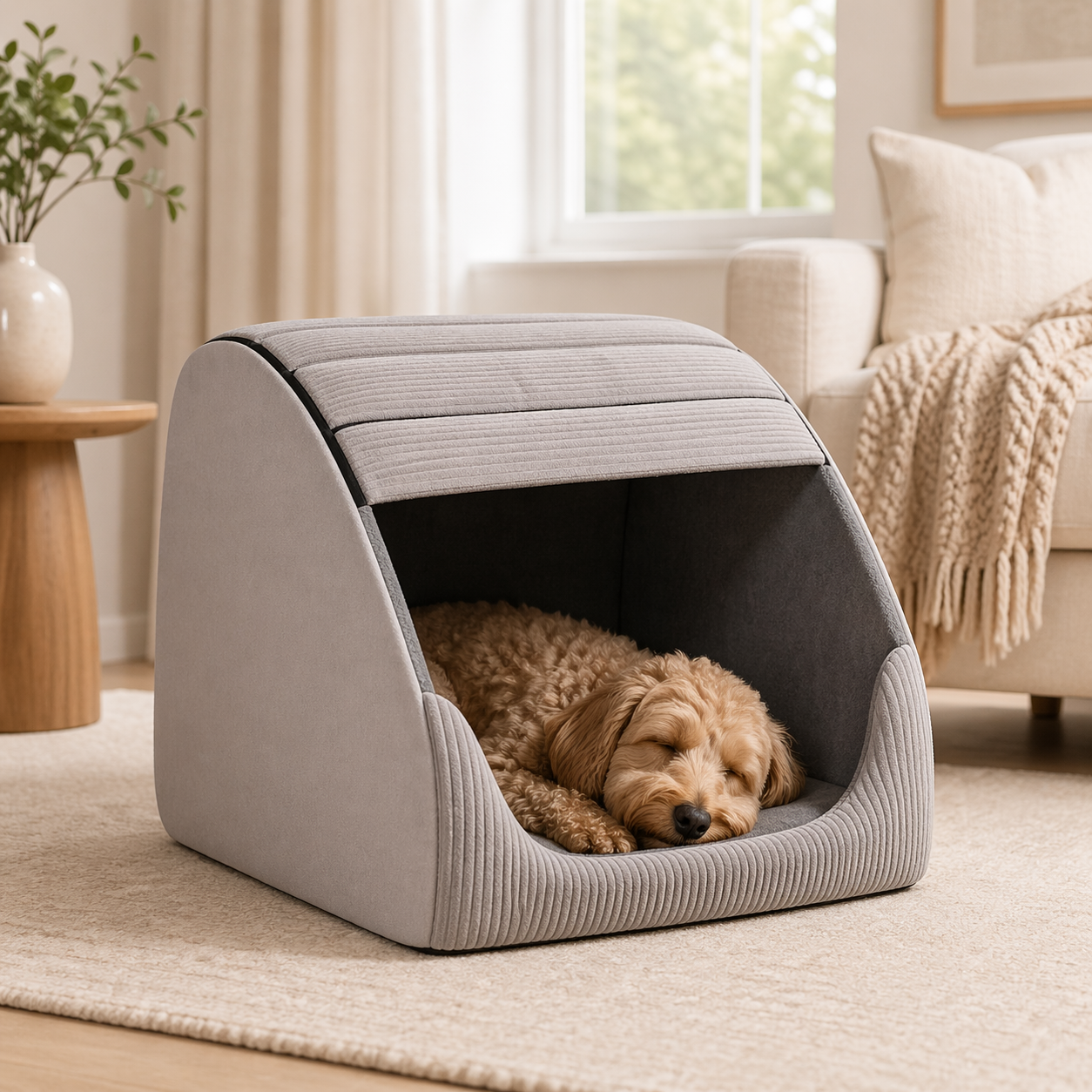 Hooded Dog Bed Cave