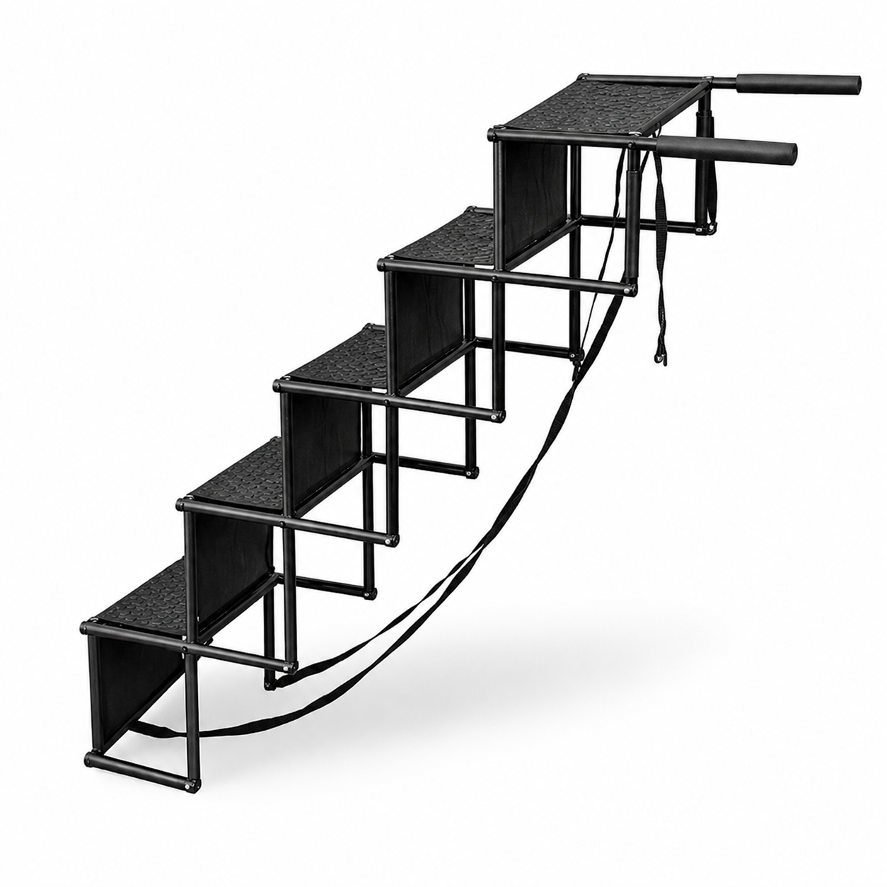 Foldable Dog Car Stairs - 5-Step Portable Pet Steps for SUV & Truck
