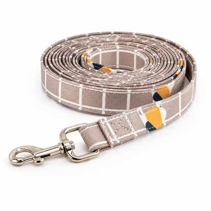 Plaid Reflective Dog Harness & Leash Set