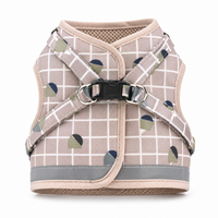 Plaid Reflective Dog Harness & Leash Set