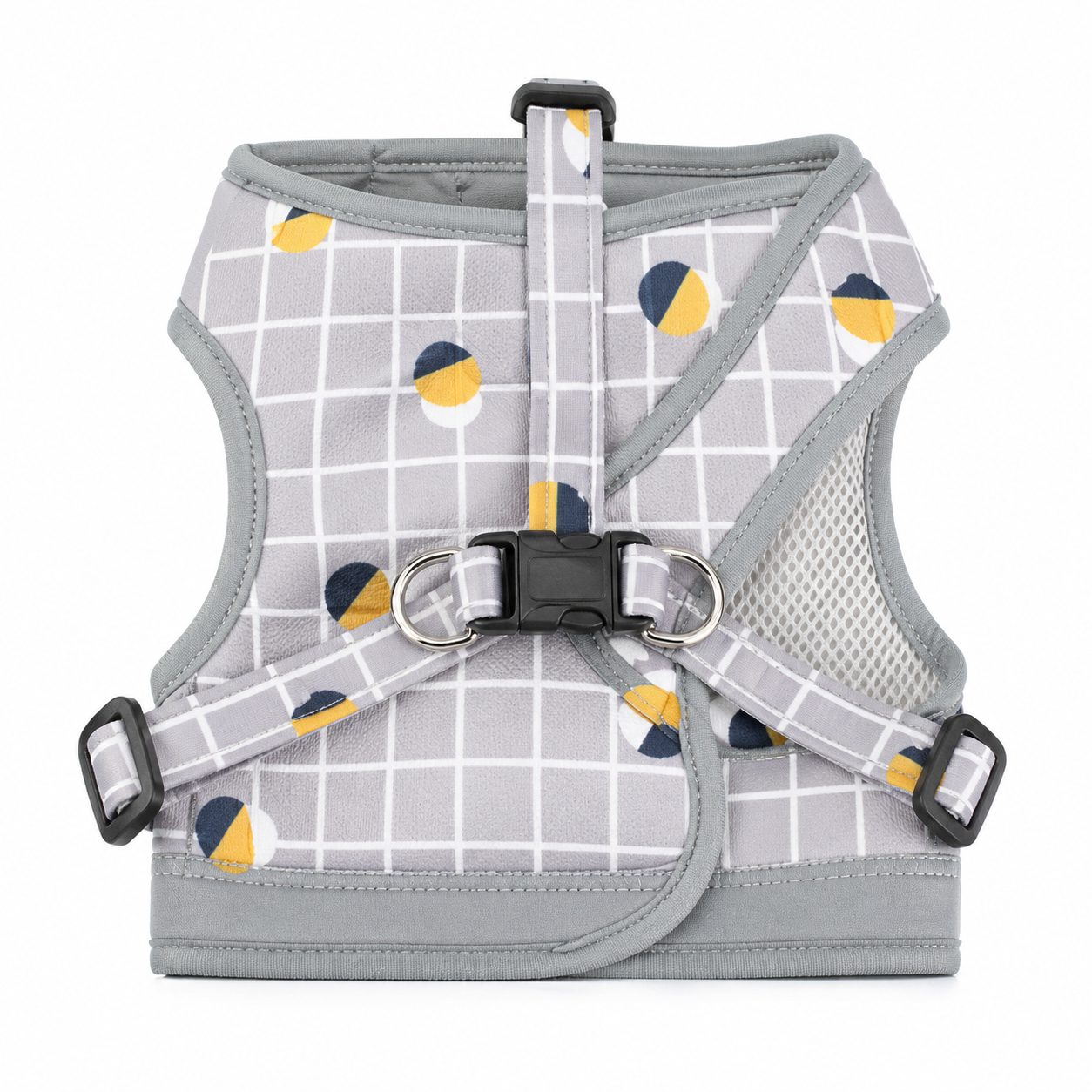 Plaid Reflective Dog Harness & Leash Set