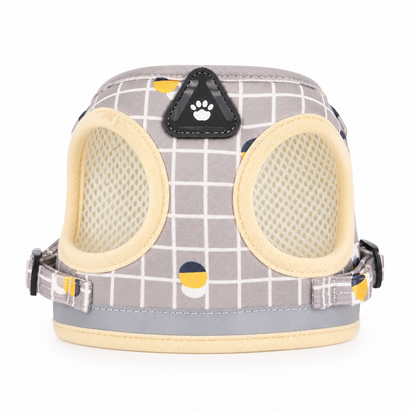 Plaid Reflective Dog Harness & Leash Set