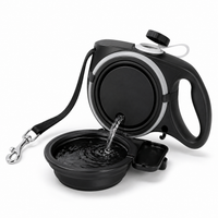 Retractable Dog Leash with Water Bottle & Waste Bag Dispenser