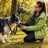 Retractable Dog Leash with Water Bottle & Waste Bag Dispenser