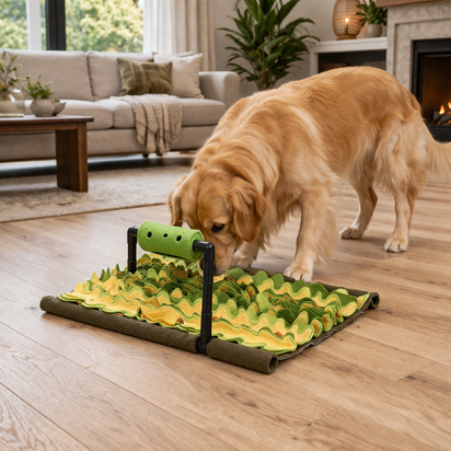 Dog Snuffle Mat - Interactive Feeding & Nose Work Puzzle Toy for Mental Stimulation