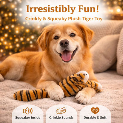 Plush Squeaky Dog Chew Crinkle Toy