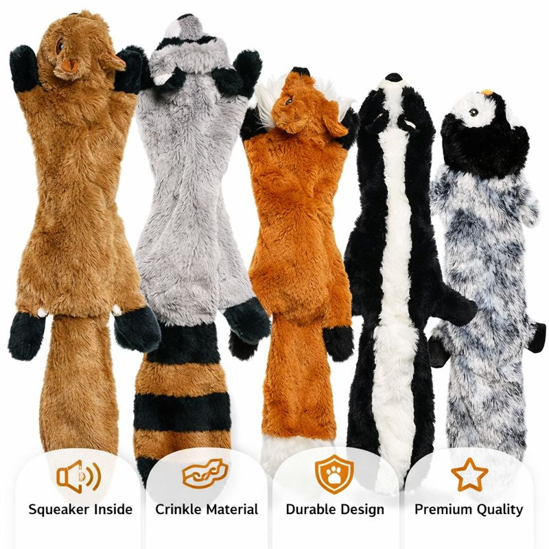 Plush Squeaky Dog Chew Crinkle Toy