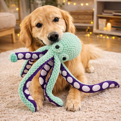 Calming Dog Plush Octopus Toy