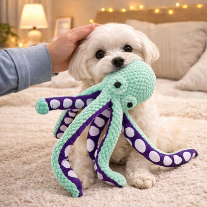 Calming Dog Plush Octopus Toy