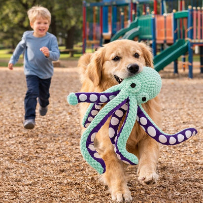 Calming Dog Plush Octopus Toy