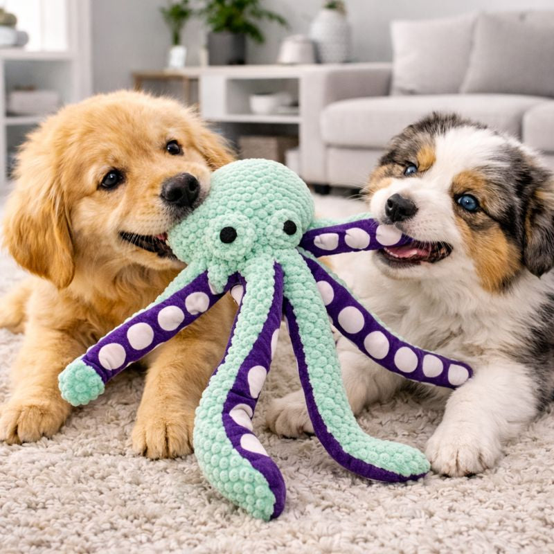 Calming Dog Plush Octopus Toy