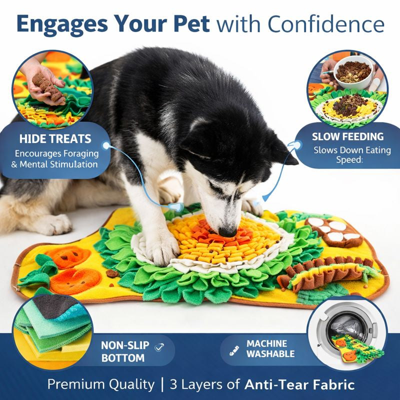 Pet Training and Stress Relief Sniff Feeding Mat