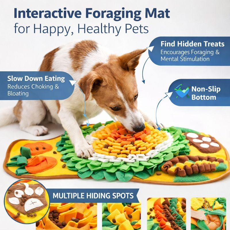 Pet Training and Stress Relief Sniff Feeding Mat