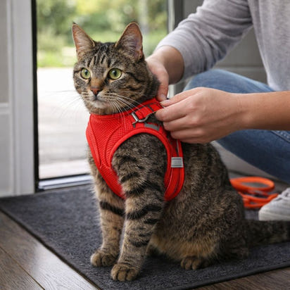Cat Reflective Harness and Leash Set