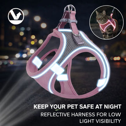 Cat Reflective Harness and Leash Set