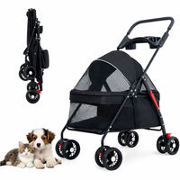 Foldable Lightweight Pet Stroller for Dogs & Cats