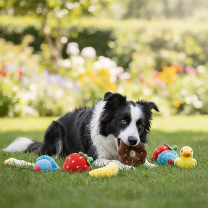 Dog Plush Toy Set (7 Pack) – Squeaky Chew Toys for Puppies & Small Dogs