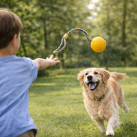 Dog Toy Bundle 4-Pack – Tough EVA Flying Disc, Ball & Tug Rope for Aggressive Chewers