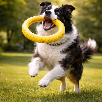 Dog Toy Bundle 4-Pack – Tough EVA Flying Disc, Ball & Tug Rope for Aggressive Chewers