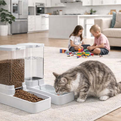 Automatic Pet Feeder and Water Dispenser