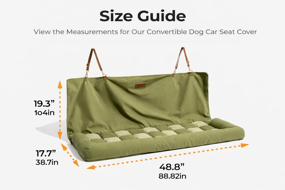 Travel Bolster Safety Car Back Seat Bed — Size guide