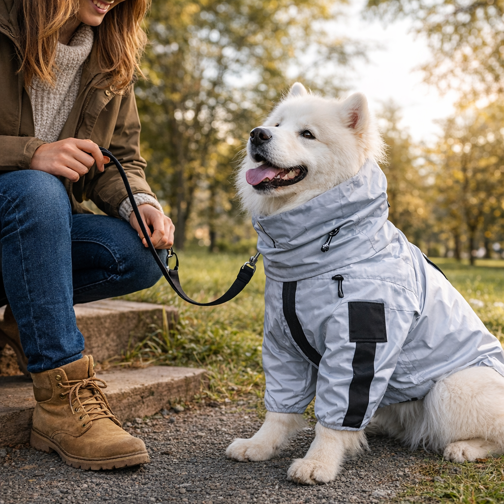Reflective All-weather Waterproof Dog Rain Coat