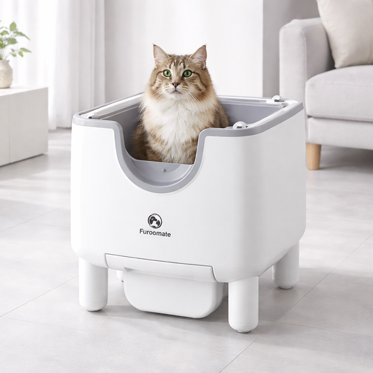 Automatic Self-Cleaning Cat Litter Box – Open-Top, Odor Control, Smart Safety Sensors