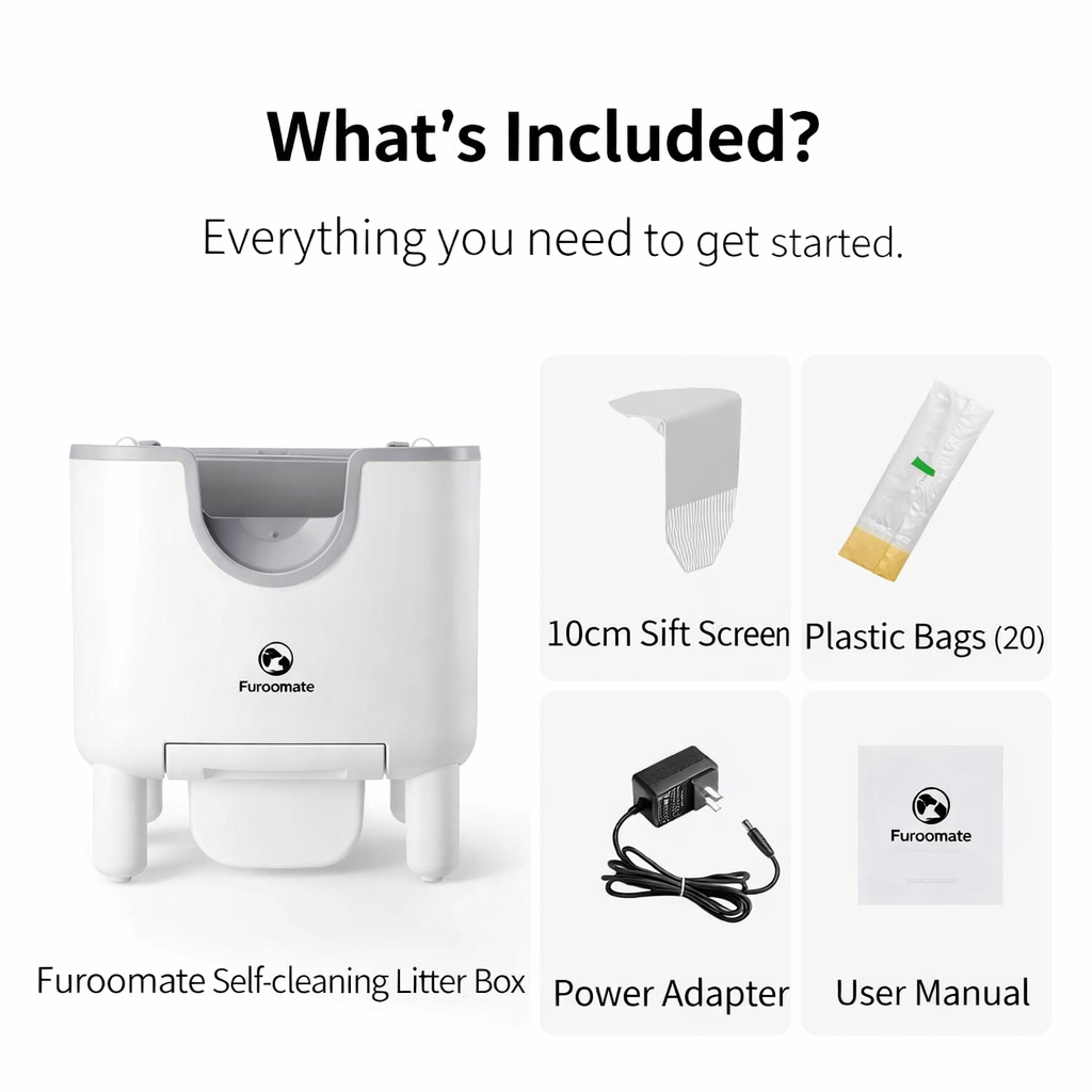 Automatic Self-Cleaning Cat Litter Box – Open-Top, Odor Control, Smart Safety Sensors