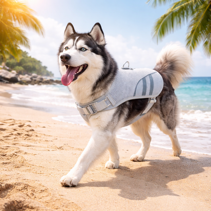 Dog Cooling Vest – Breathable Reflective Cooling Jacket for Summer Heat Protection