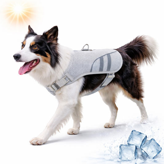 Dog Cooling Vest – Breathable Reflective Cooling Jacket for Summer Heat Protection