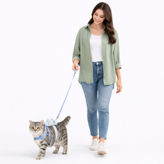 Escape-Proof Cat Harness & Leash Set – Adjustable, Comfortable Outdoor Walking Vest