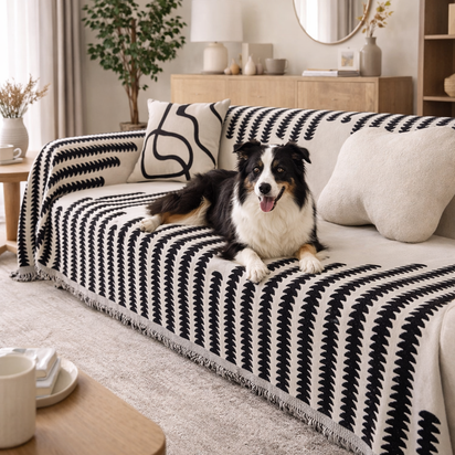 Chenille Sofa Cover Throw – Non-Slip Couch Cover Blanket, Washable All-Season Protector