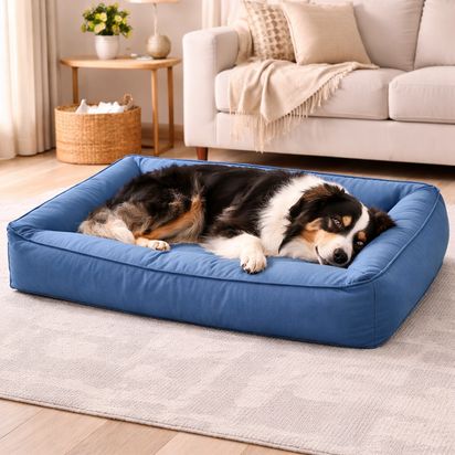 Orthopedic Dog Bed with Bolster - Waterproof Memory Foam Bed for Large Dogs