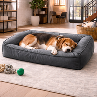 Orthopedic Dog Bed with Bolster - Waterproof Memory Foam Bed for Large Dogs
