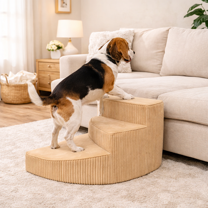 Orthopedic Dog Stairs for Couch - Non-Slip Foam Pet Steps