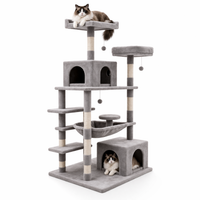 Cat Tree Tower - Multi-Level Condo with Sisal Scratching Posts & Hammock
