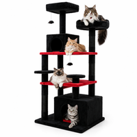 Cat Tree Tower - Multi-Level Condo with Sisal Scratching Posts & Hammock