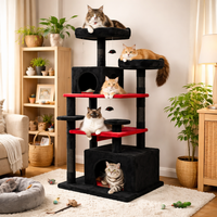 Cat Tree Tower - Multi-Level Condo with Sisal Scratching Posts & Hammock