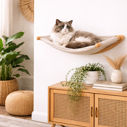 Wall-Mounted Cat Shelves & Steps -  Modern Cat Climbing Wall Set for Play, Rest & Lounge