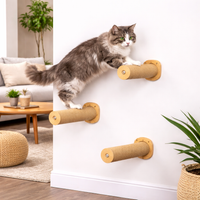 Wall-Mounted Cat Shelves & Steps -  Modern Cat Climbing Wall Set for Play, Rest & Lounge