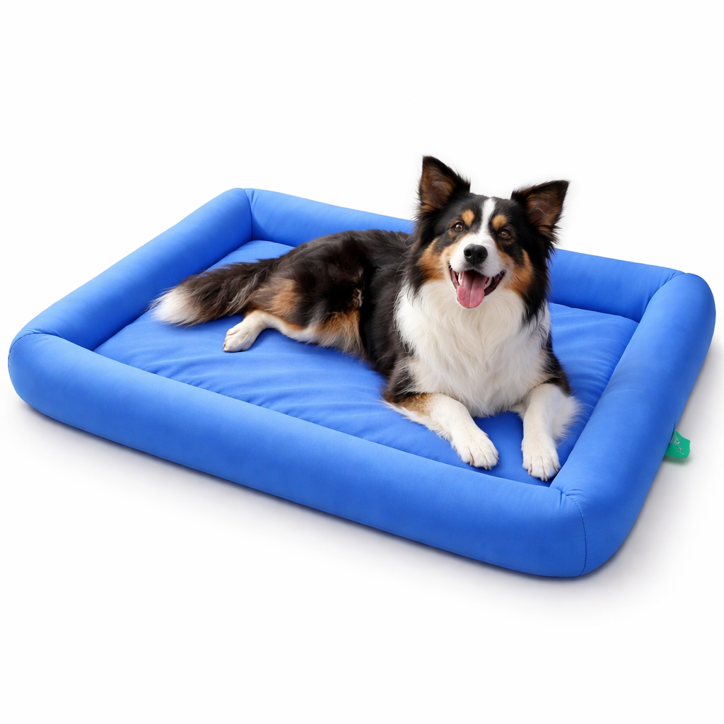 Cooling Dog Bed - Waterproof Summer Pet Bed with Raised Edges