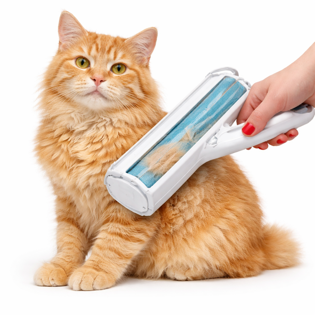 Pet Hair Remover Roller - Reusable Fur Remover for Dog & Cat Hair with Self-Cleaning Base