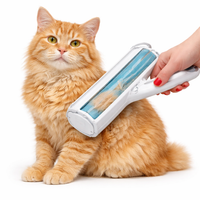 Pet Hair Remover Roller - Reusable Fur Remover for Dog & Cat Hair with Self-Cleaning Base